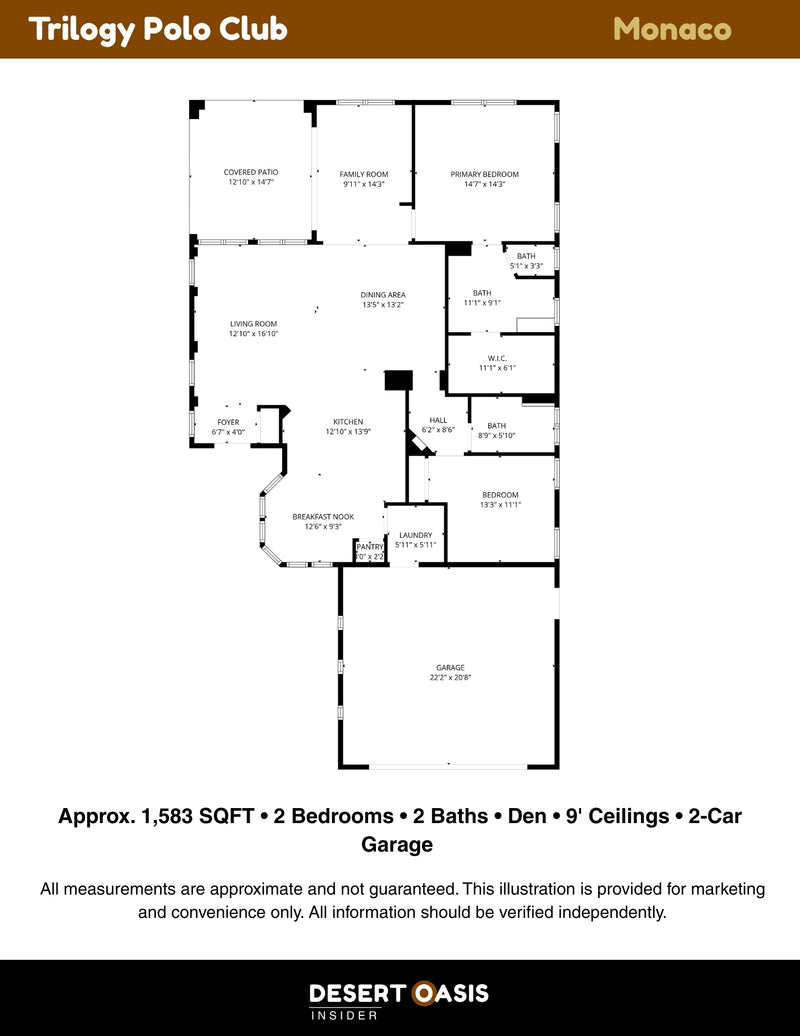 Monaco Floor Plan - Trilogy Polo Club, CA