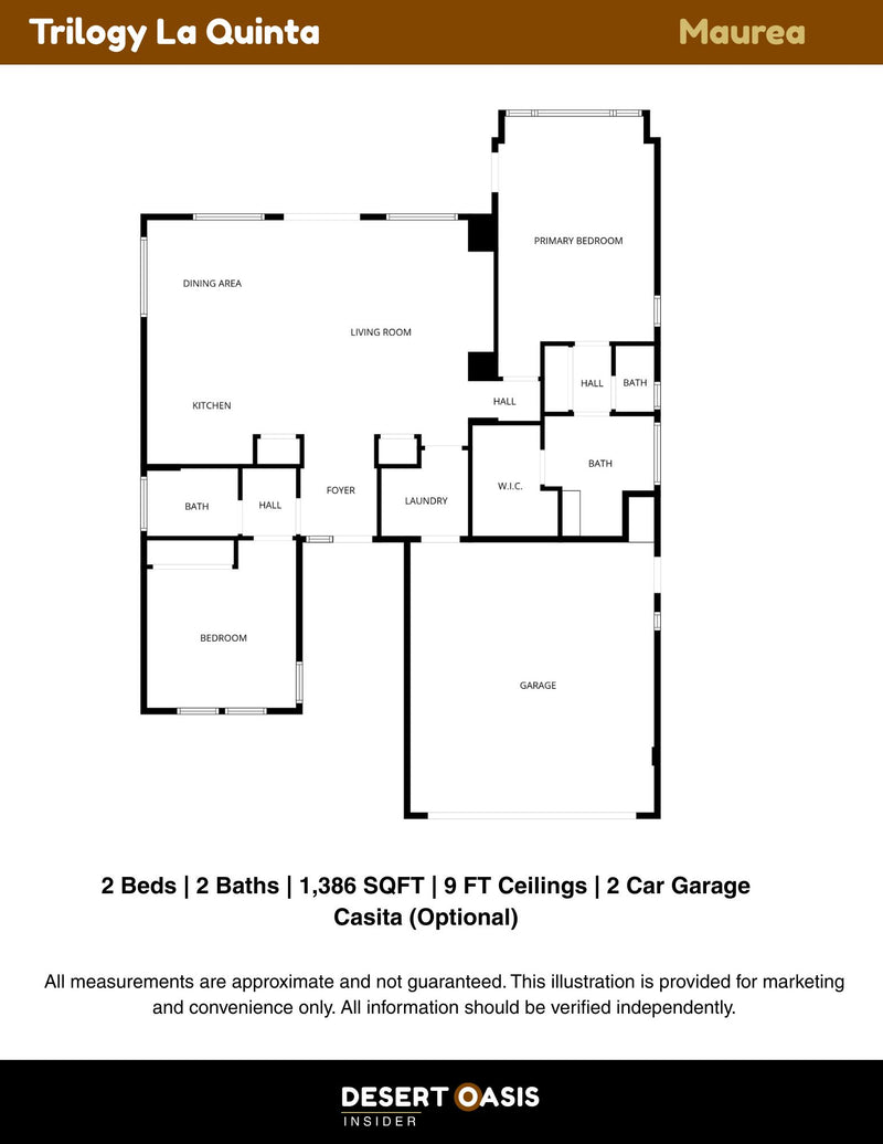 Maurea Floor Plan - Trilogy La Quinta, CA