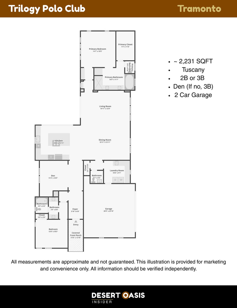 Tramonto Floor Plan - Trilogy Polo Club, CA