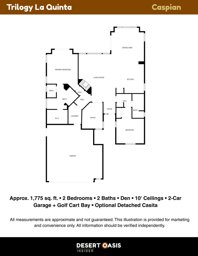 Caspian Floor Plan - Trilogy La Quinta, CA