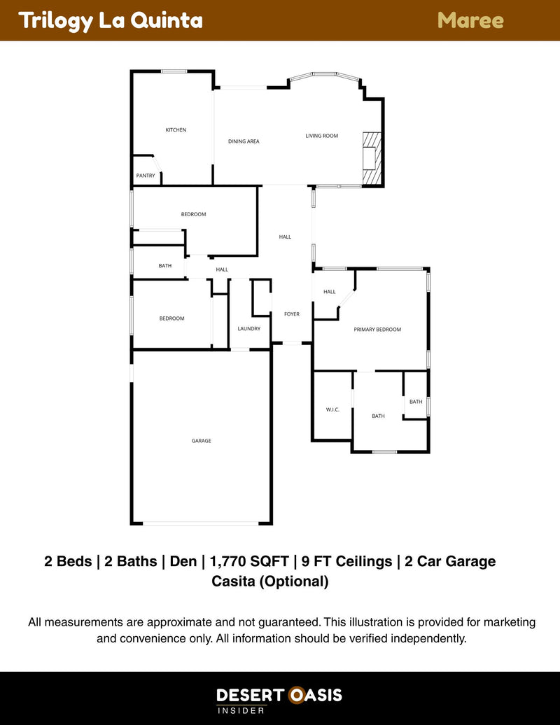 Maree Floor Plan - Trilogy La Quinta, CA