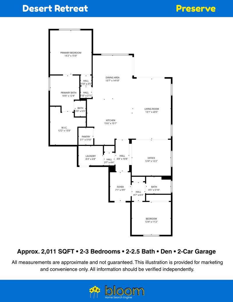 Preserve Floor Plan β Desert Retreat (Indio, CA)