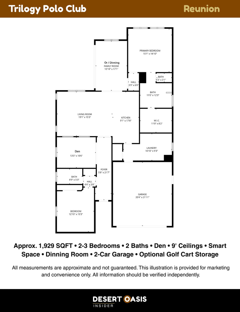 Reunion Floor Plan - Trilogy Polo Club, CA