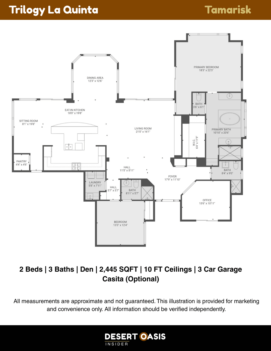 Tamarisk Floor Plan - Trilogy La Quinta, CA