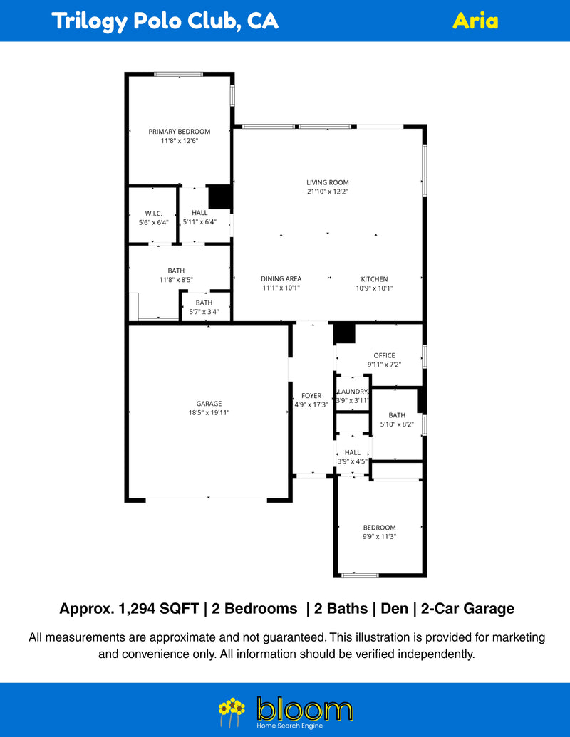 Aria Floor Plan - Trilogy Polo Club, CA