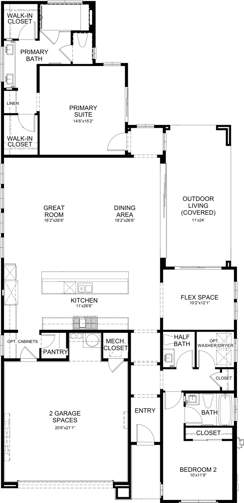 Pastel floor plan at Cotino, Rancho Mirage — first floor, official architectural drawing