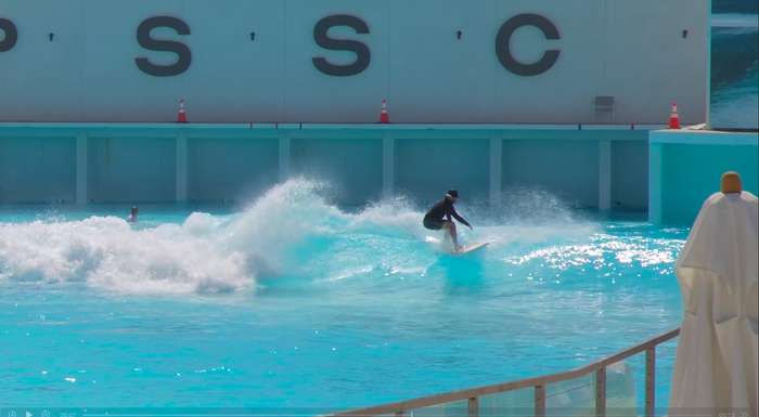 Mark Miller surfing at Palm Springs Surf Club