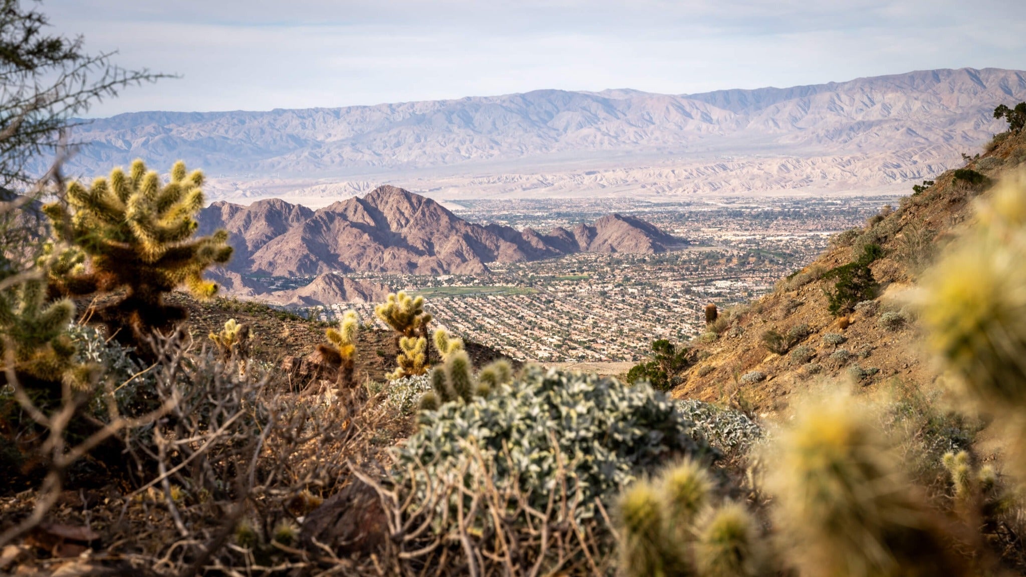 View from the upper Boo Hoff Trail across La Quinta Cove and the Coachella Valley within the Cahuilla homeland
