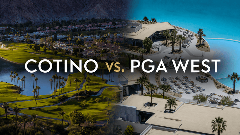 Cotino Bay and PGA West aerial community comparison