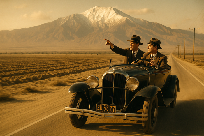 Crocker and Barkow envisioning the Palm Springs tramway