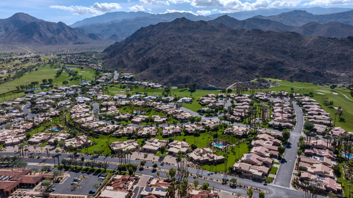 Ironwood Country Club homes and fairways beneath the Santa Rosa Mountains