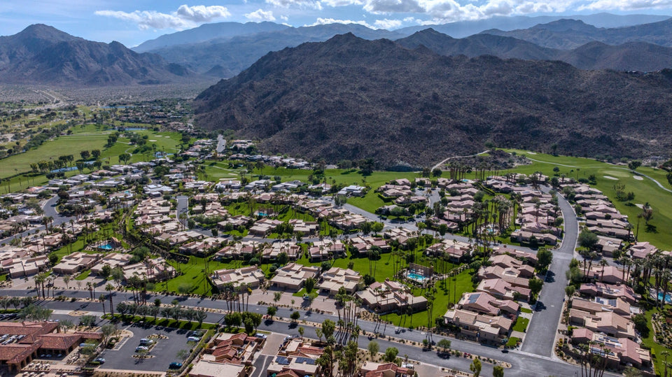 Ironwood Country Club homes and fairways beneath the Santa Rosa Mountains