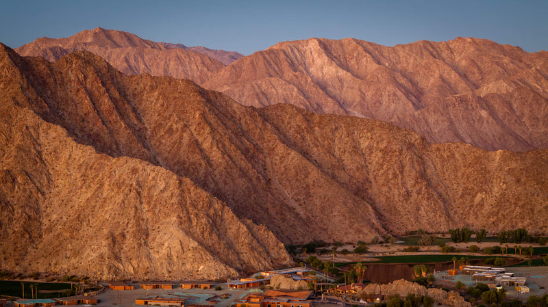 santa rosa mountains feeling the sun of a fresh day during sunrise