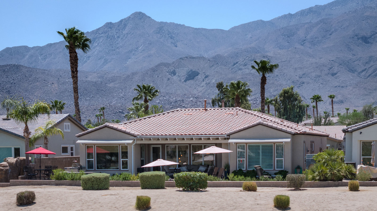 Trilogy La Quinta golf course home with the santa rosa mountains in the background