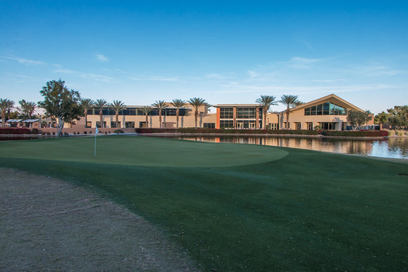 Rear of Santa Rosa Clubhouse beside Trilogy La Quinta golf course