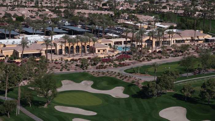 view of the sun city palm desert clubhouse