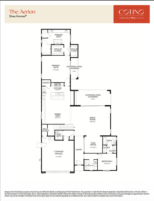 Aerion Floor Plan | Cotino, Rancho Mirage CA (Disney)