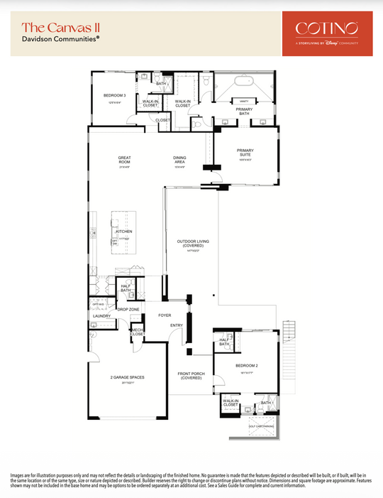 Canvas II Floor Plan | Cotino, Rancho Mirage CA (Disney)