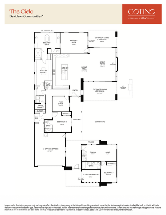 Cielo Floor Plan | Cotino, Rancho Mirage CA (Disney)