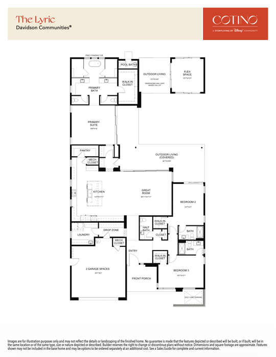 Lyric Floor Plan | Cotino, Rancho Mirage CA (Disney)