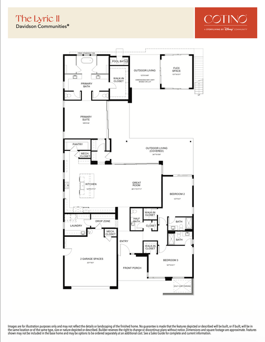 Lyric II Floor Plan | Cotino, Rancho Mirage CA (Disney)
