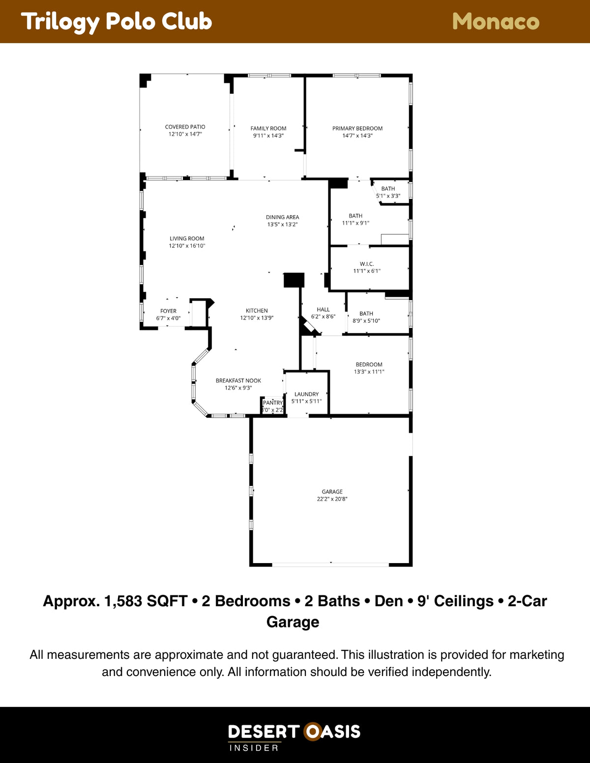 Monaco Floor Plan - Trilogy Polo Club, CA
