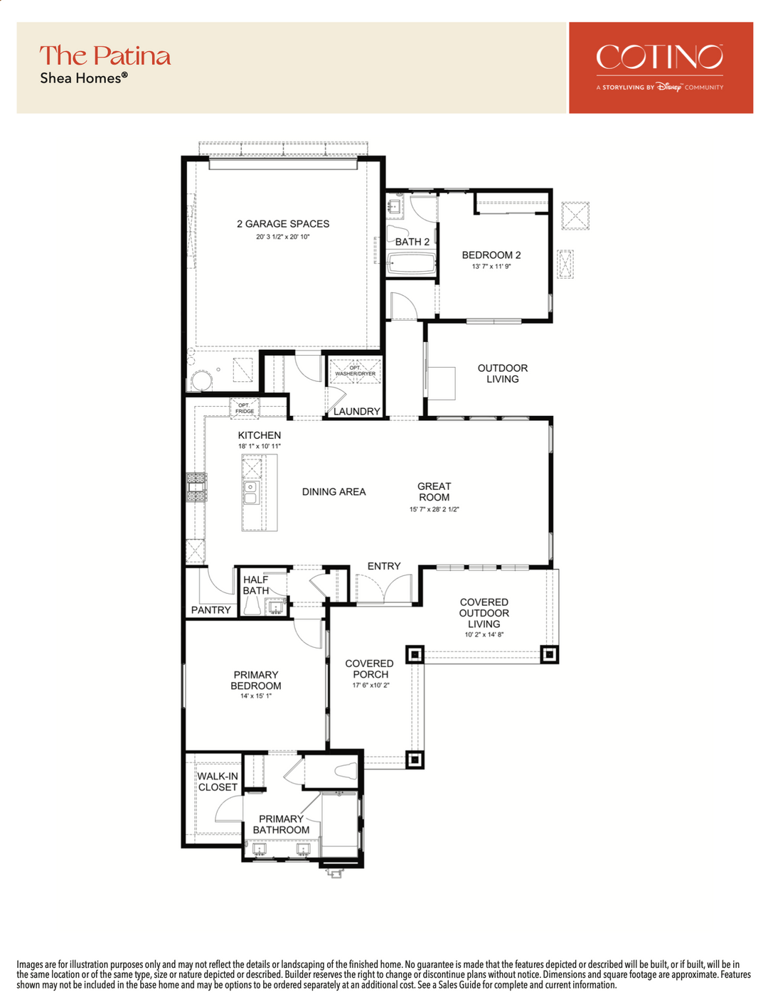 Patina Floor Plan | Cotino, Rancho Mirage CA (Disney)