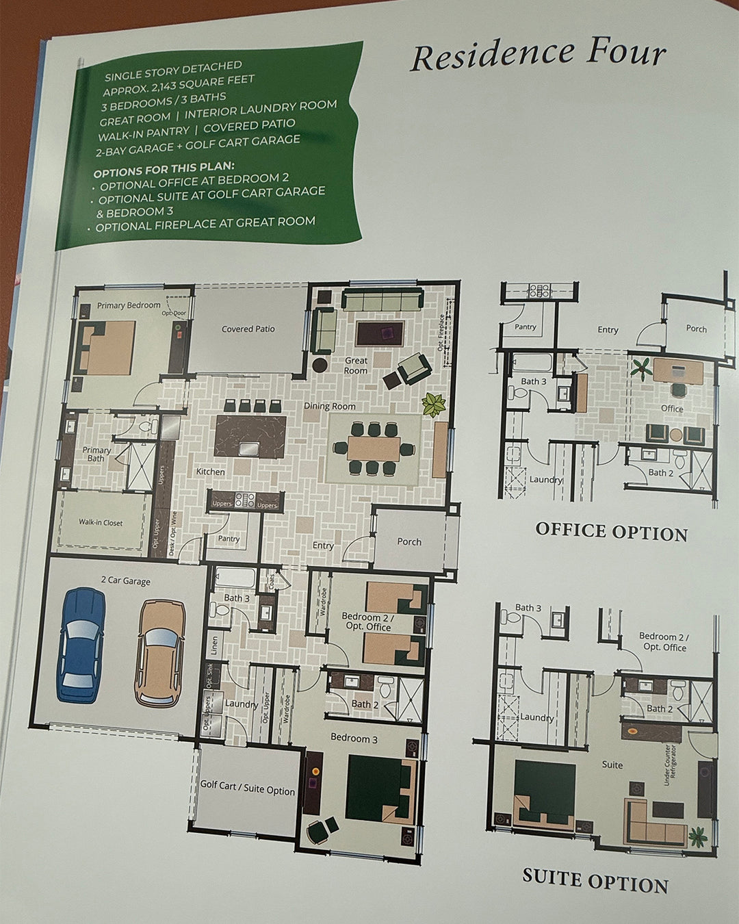 Residence Four - Floor Plan - The Gallery, Indian Palms CC - Indio, CA