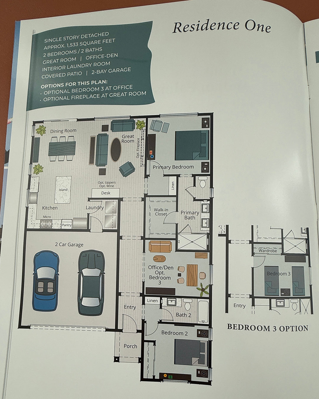 Residence One - Floor Plan - The Gallery, Indian Palms CC - Indio, CA