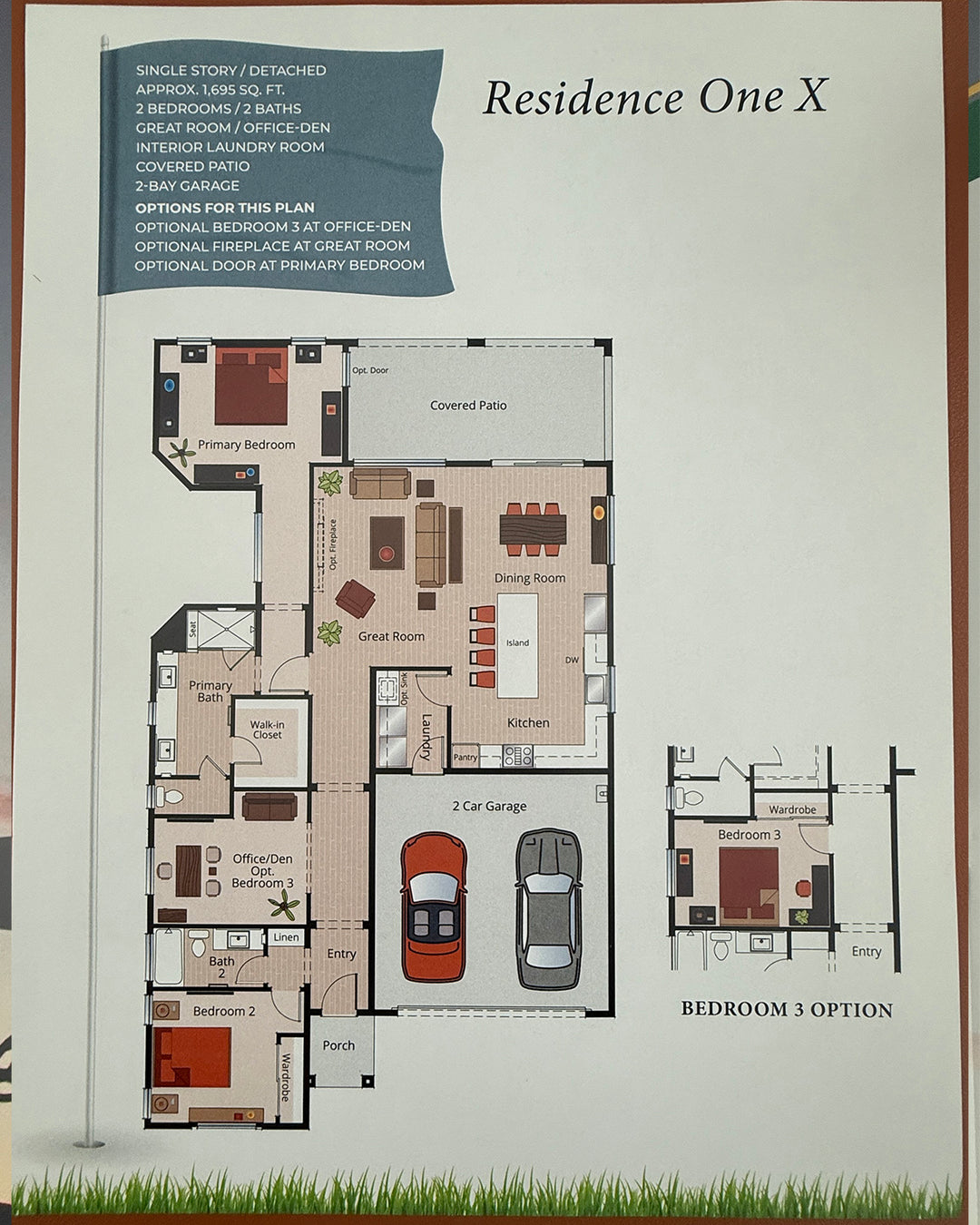 Residence One X - Floor Plan - The Gallery, Indian Palms CC - Indio, CA