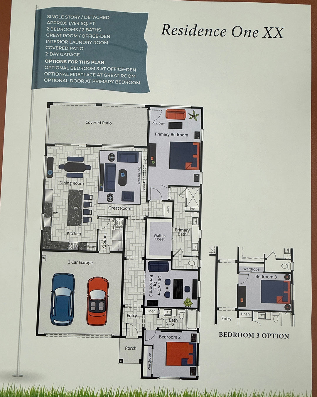 Residence One XX - Floor Plan - The Gallery, Indian Palms CC - Indio, CA