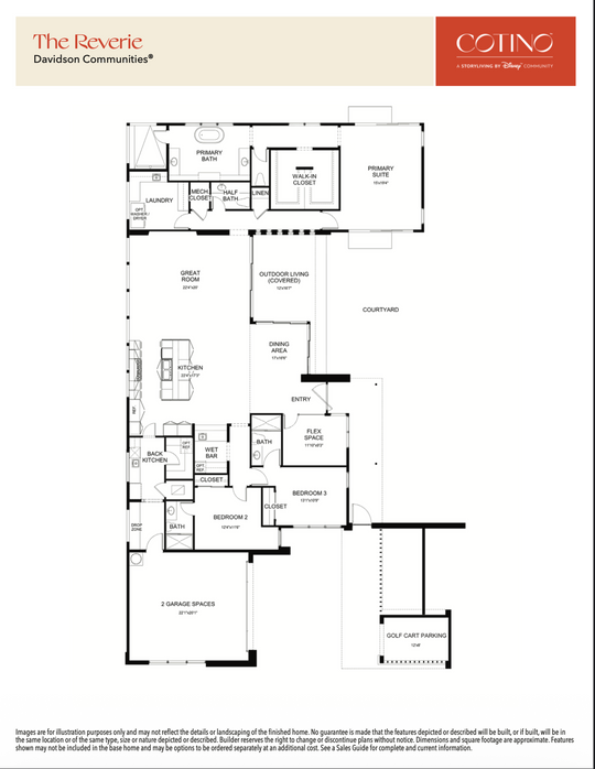 Reverie Floor Plan | Cotino, Rancho Mirage CA (Disney)