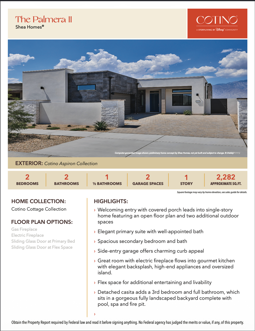 Palmera II Floor Plan | Cotino, Rancho Mirage CA (Disney)
