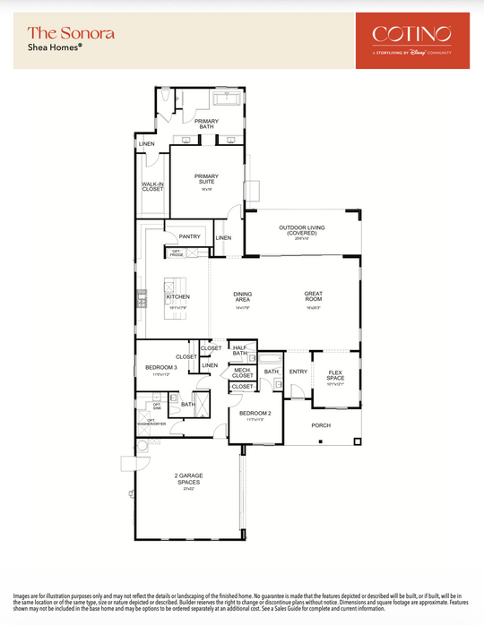 Sonora Floor Plan | Cotino, Rancho Mirage CA (Disney)