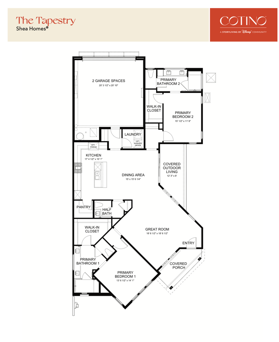 Tapestry Floor Plan | Cotino, Rancho Mirage CA (Disney)