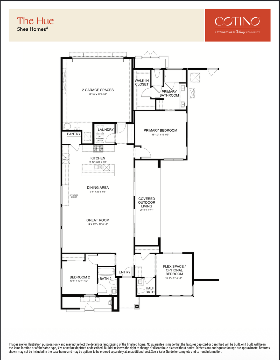 Hue Floor Plan | Cotino, Rancho Mirage CA (Disney)