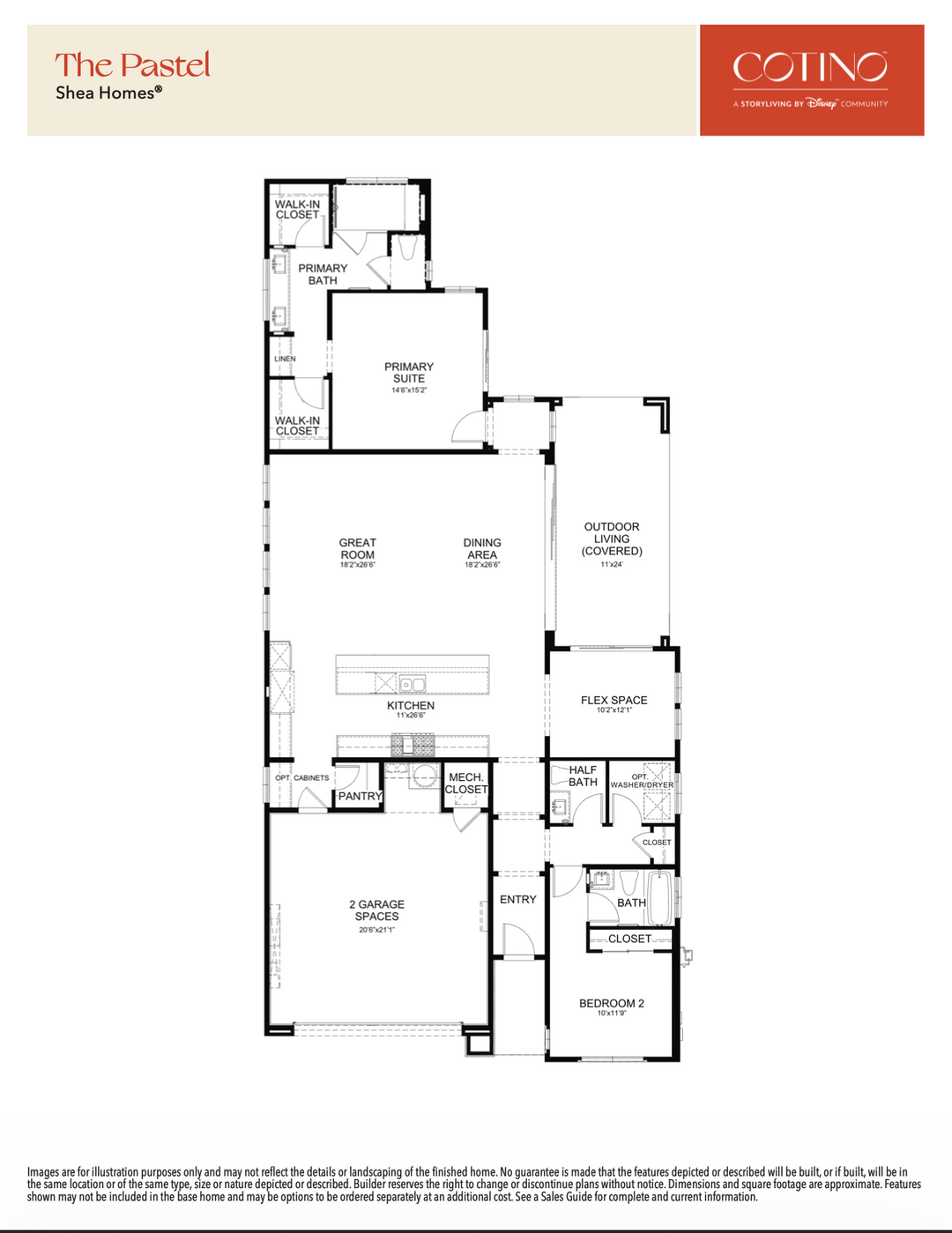 Pastel Floor Plan | Cotino, Rancho Mirage CA (Disney)