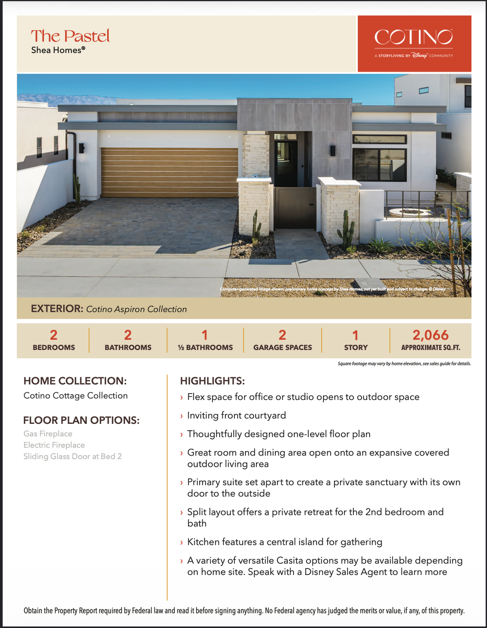 Pastel Floor Plan | Cotino, Rancho Mirage CA (Disney)