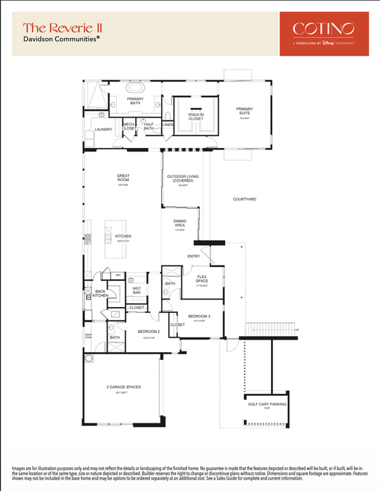 Reverie II Floor Plan | Cotino, Rancho Mirage CA (Disney)