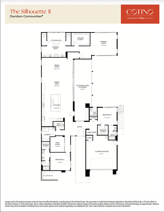 The Silhouette II Floor Plan | Cotino, Rancho Mirage CA (Disney)