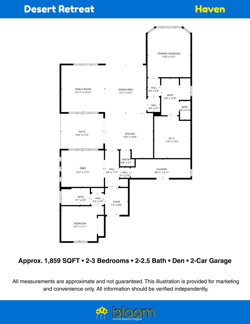 Haven Floor Plan – Desert Retreat (Indio, CA)