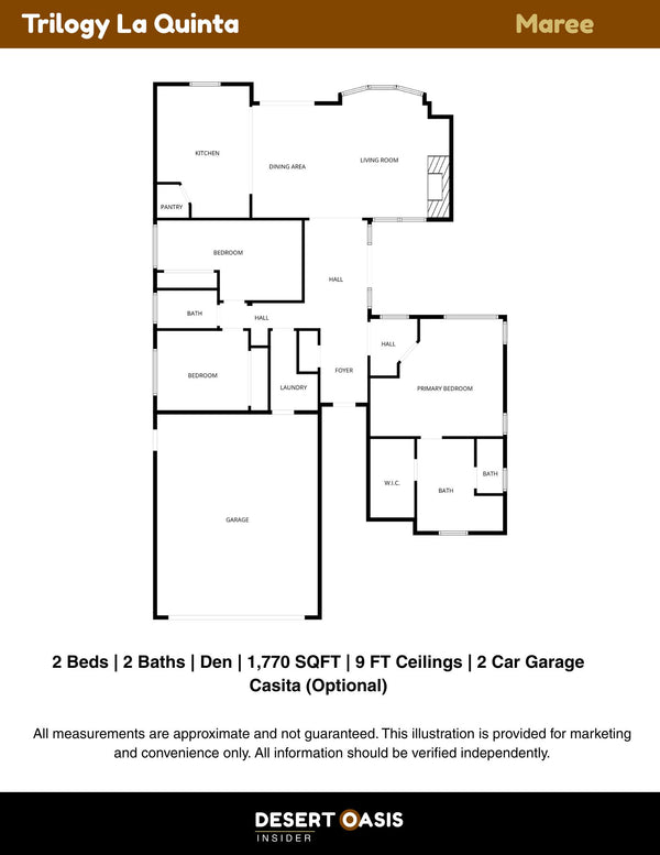 Maree Floor Plan - Trilogy La Quinta, CA