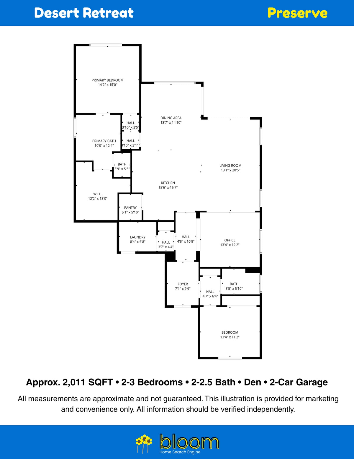 Preserve Floor Plan – Desert Retreat (Indio, CA)
