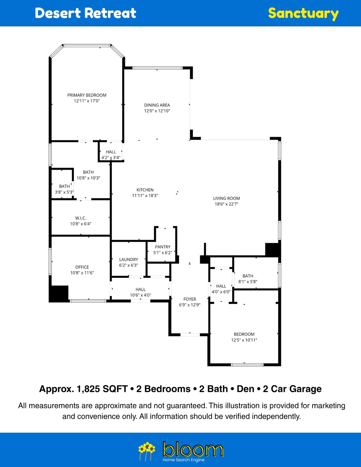 Sanctuary Floor Plan – Desert Retreat (Indio, CA)