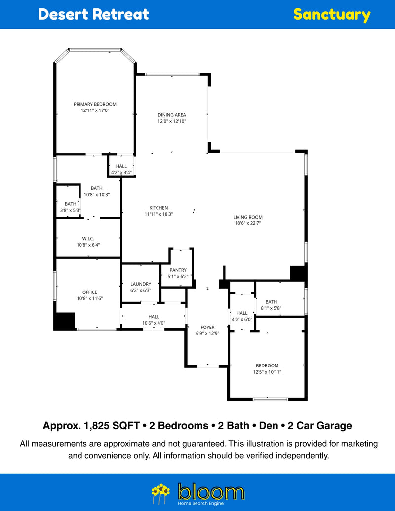 Sanctuary Floor Plan – Desert Retreat (Indio, CA)
