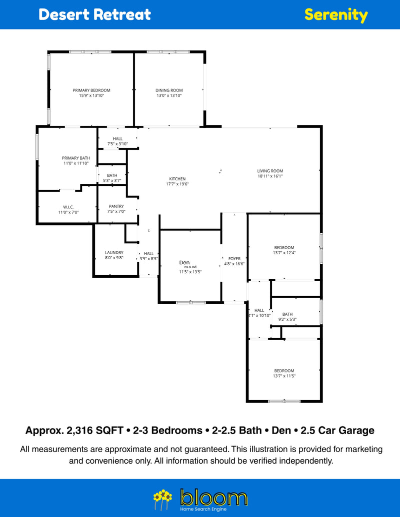 Serenity Floor Plan – Desert Retreat (Indio, CA)