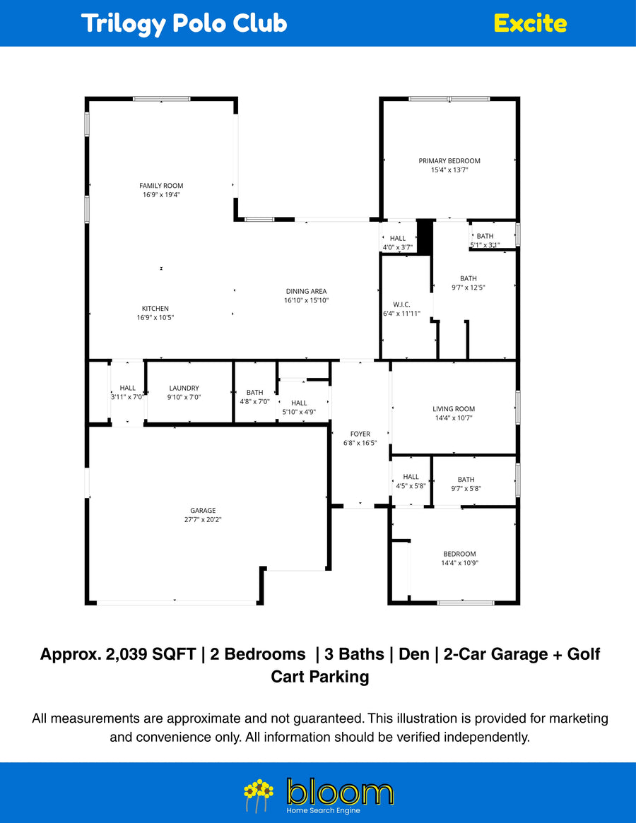 Excite Floor Plan – Trilogy Polo Club, Indio CA