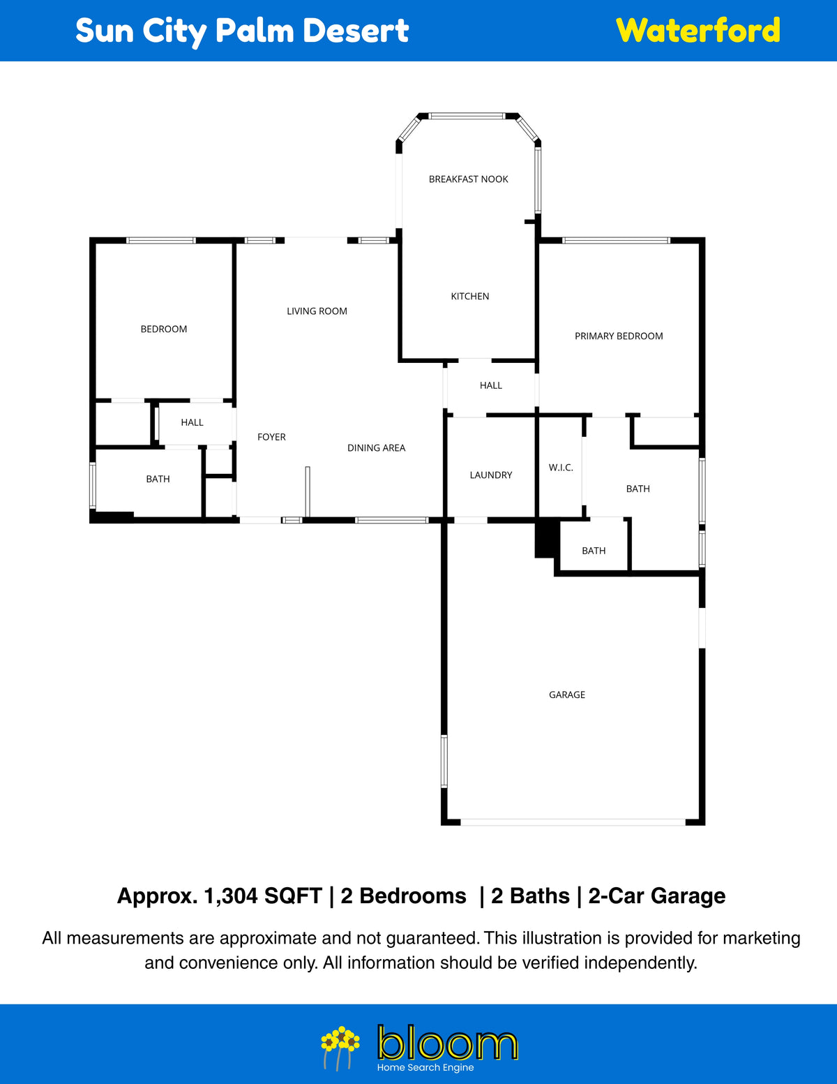 Waterford Floor Plan – Sun City Palm Desert, CA