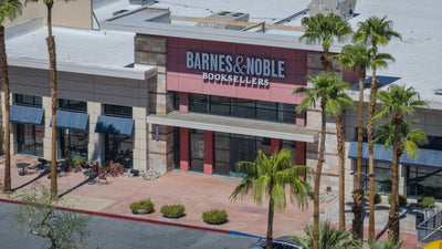 Aerial close-up of the Barnes & Noble storefront at The Shops at Palm Desert.