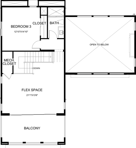 Aerion floor plan at Cotino, Rancho Mirage — second floor, official architectural drawing